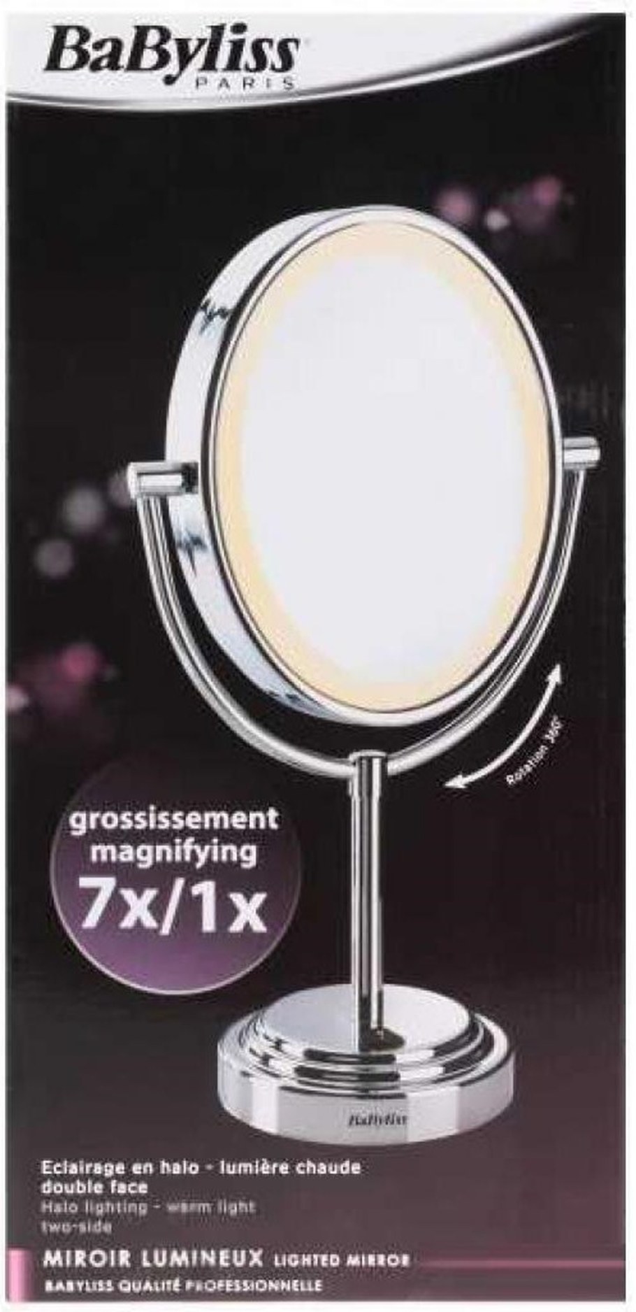 Зеркало косметическое настольное BABYLISS 8437е с подсветкой