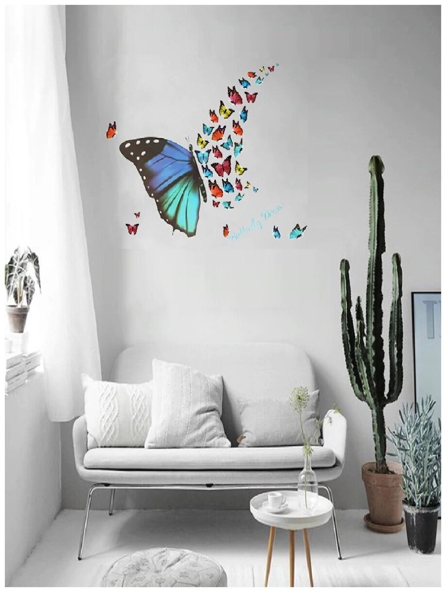 Бабочки декоративные на стену фото в интерьере гостиной