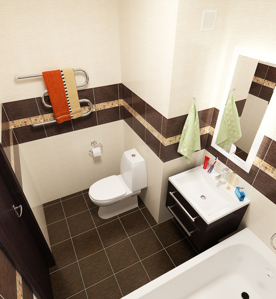 Совмещенный санузел в однокомнатной квартире