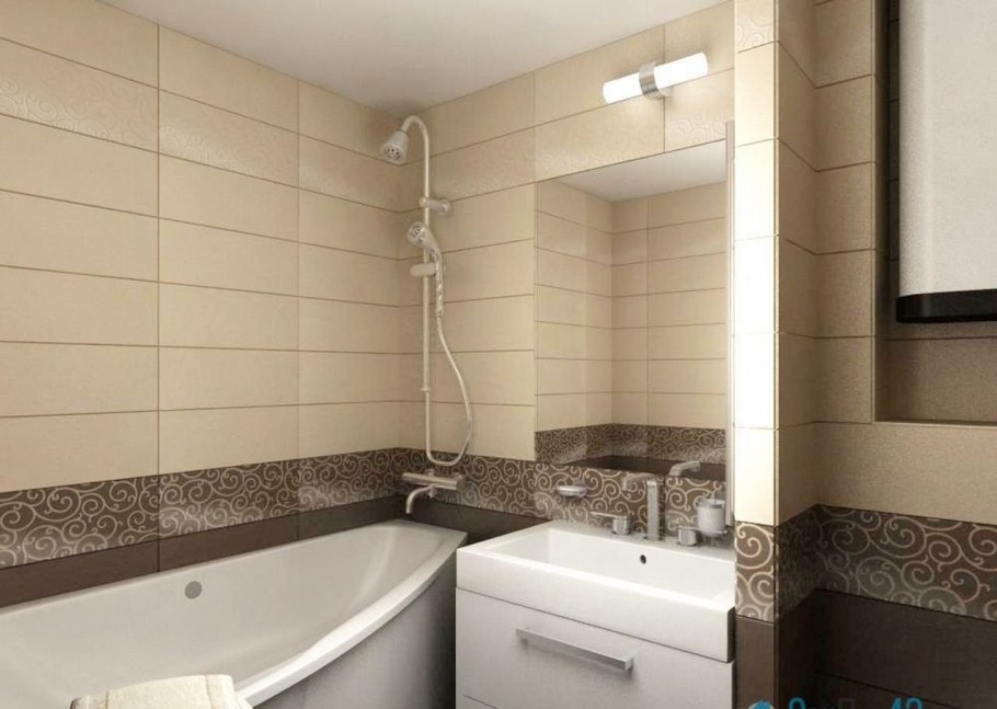Плитка в ванную комнату в панельном доме