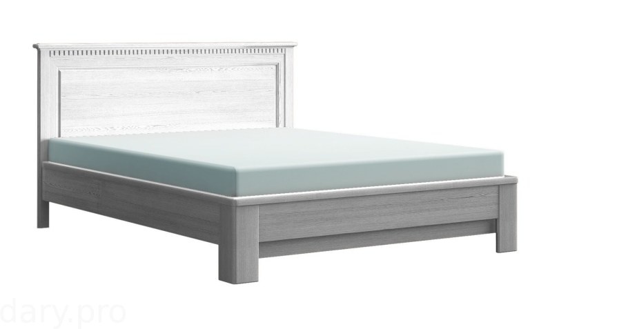 Кровать MK-6609-LGL двуспальная без изножья 163х203 см светло-серый/черный