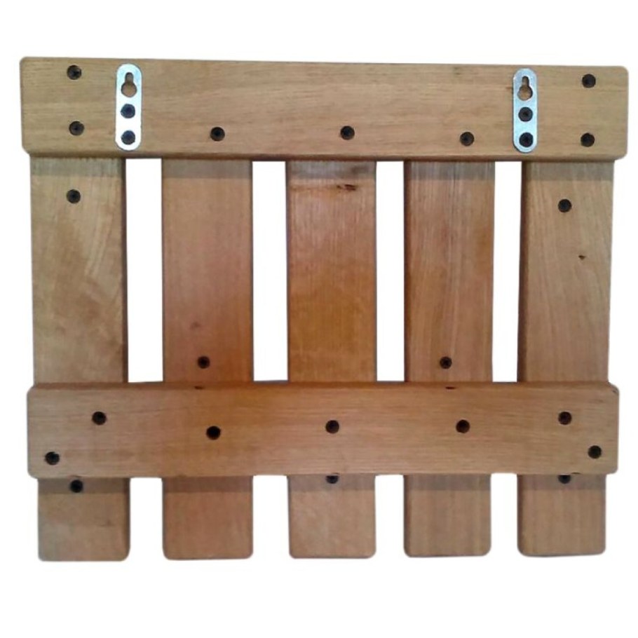 Вешалка для бани с полкой дубовая бф1703