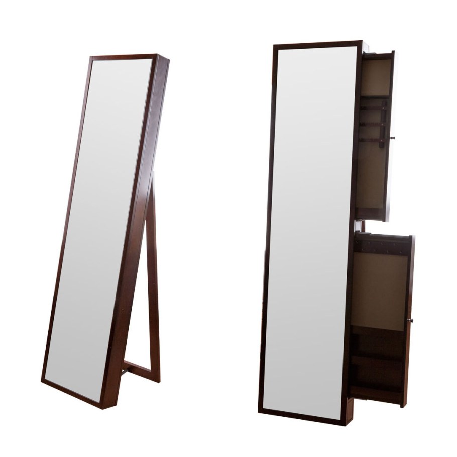 Стеллаж с зеркалом в прихожую