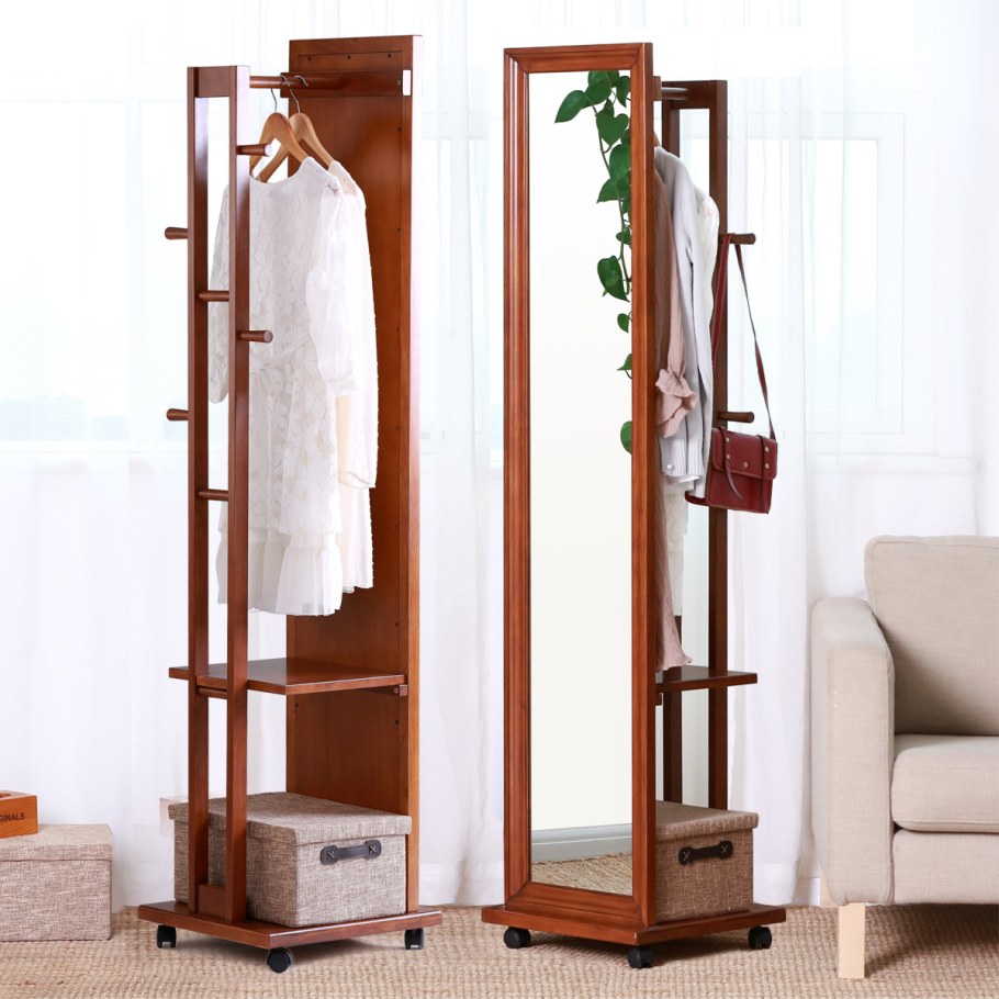 Зеркало с вешалкой напольное