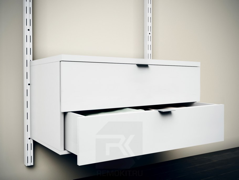 Lote лоте комод с 3 ящиками, белый55x62 см