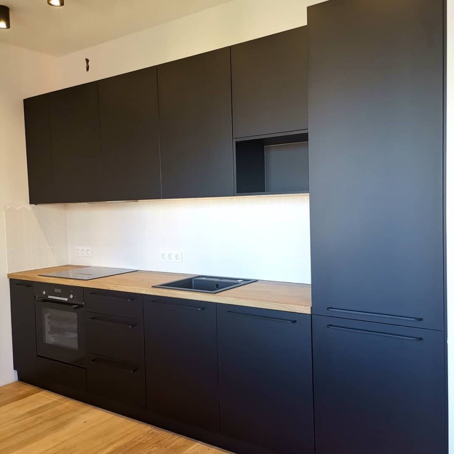 Кухни матовые с текстурой без ручек