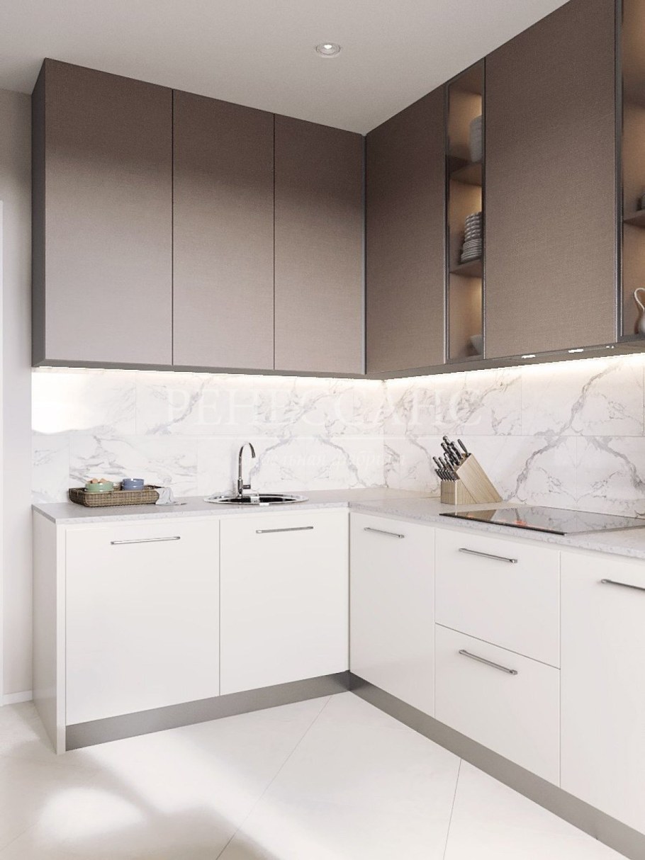 Белая матовая кухня