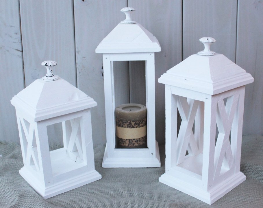 Новогодний фонарь из дерева