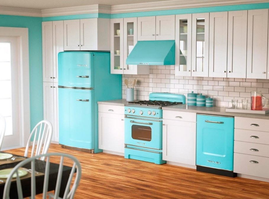 Кухонный гарнитур ikea бирюзового цвета