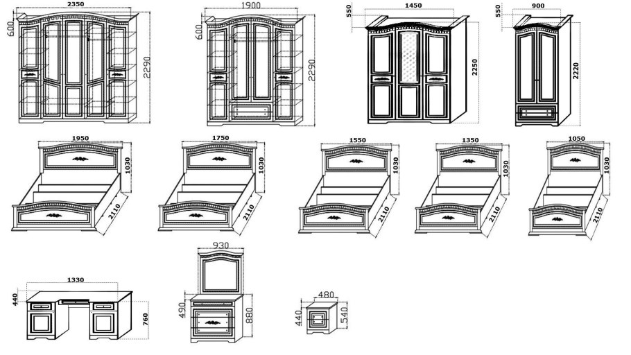 Спальня Венера Кубань мебель
