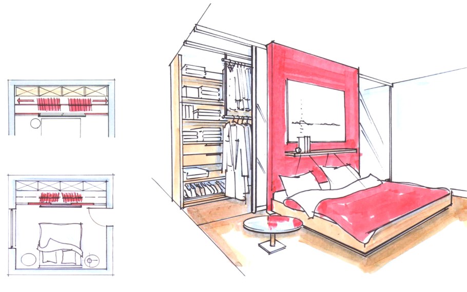 Эргономичная планировка спальни