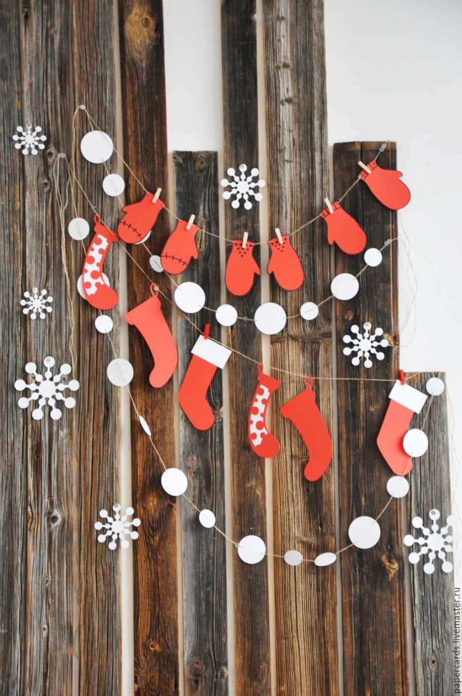 Новогодние украшения из бумаги