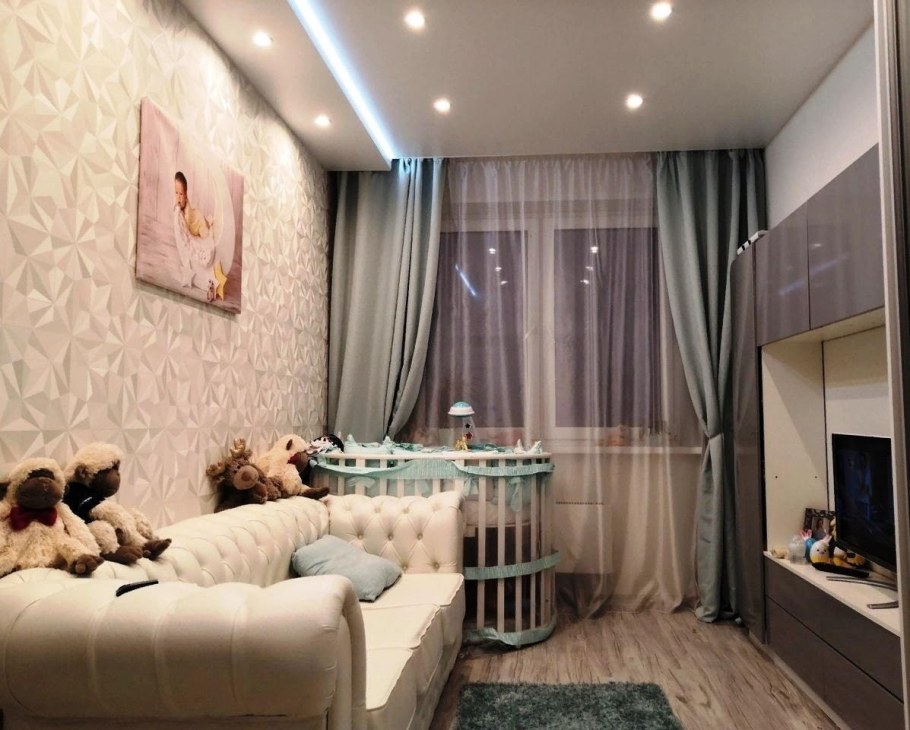 Интерьер однокомнатной квартиры с ребенком