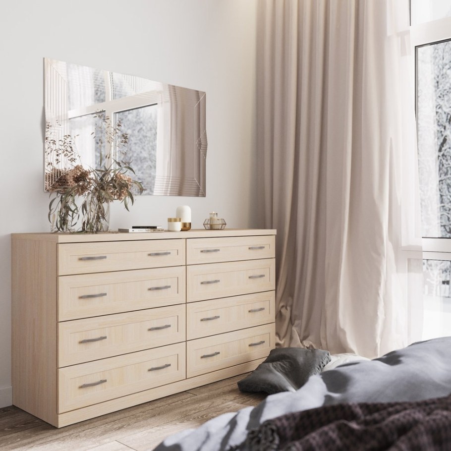 Комод дуб молочный лазурит