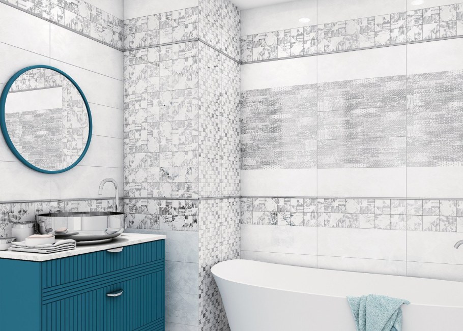 Плитка АЛЬТАКЕРА блик крема в интерьере