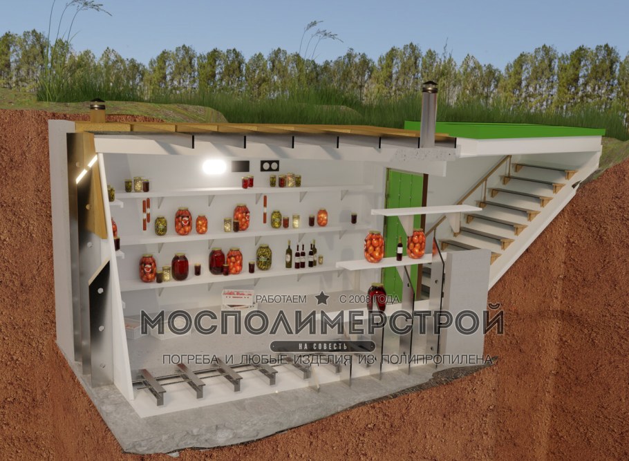 Пластиковый погреб Русь 2500х2000х2000