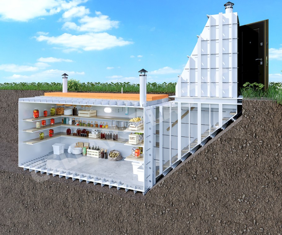 Пластиковый погреб Русь 2500х2000х2000