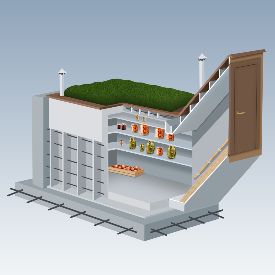 Пластиковый погреб Русь 2500х2000х2000