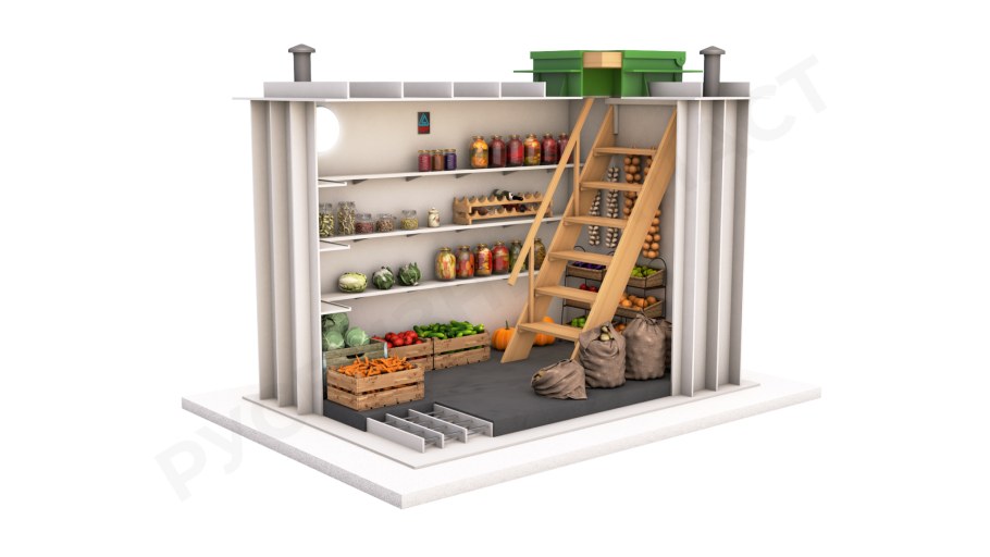 Пластиковый погреб 2х2х2