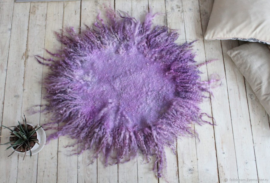 Валенные коврики из шерсти