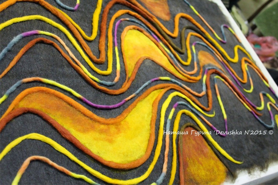 Коврики техникой фелтинга