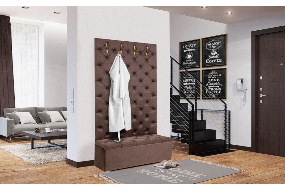 Вешалка настенная, вешалка в прихожую стяжка ромб 100см