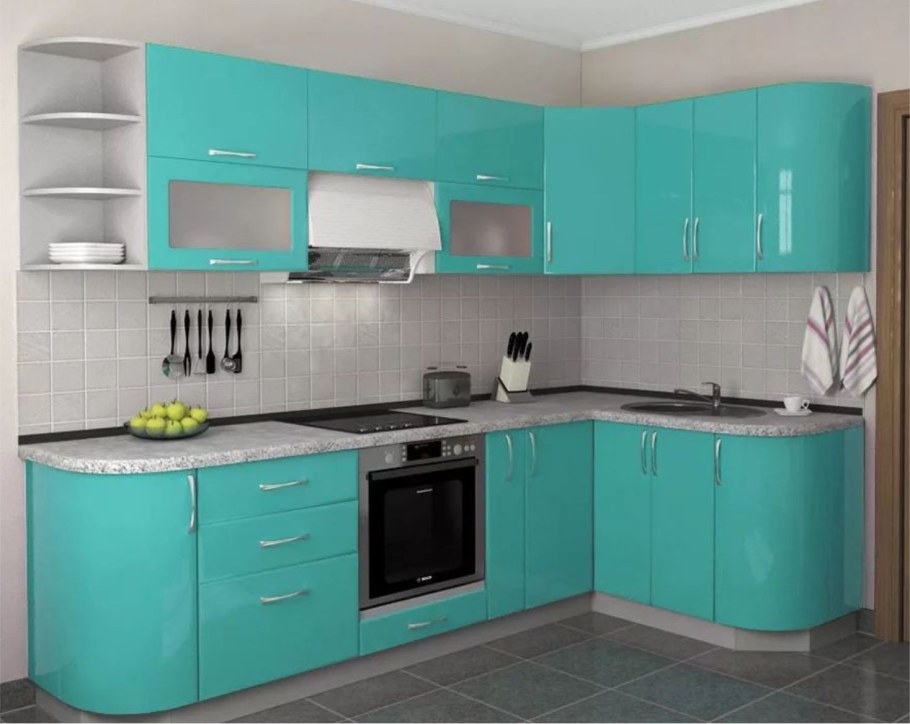 Купить модули к кухни цвет мята