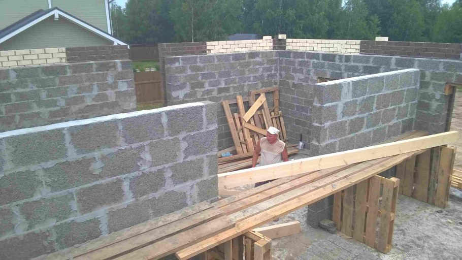 Пристройка из арболита