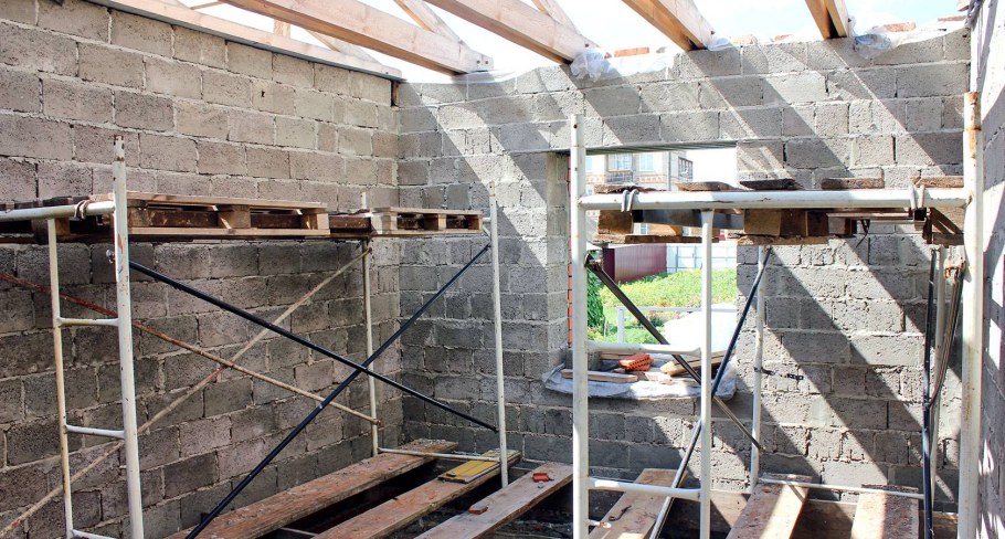 Крыша на керамзитобетонные блоки