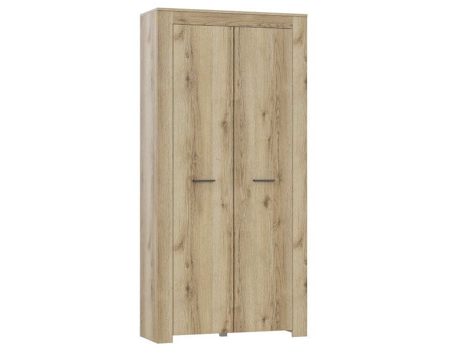 Шкаф двухдверный (дуб Делано светлый) Квадро-18