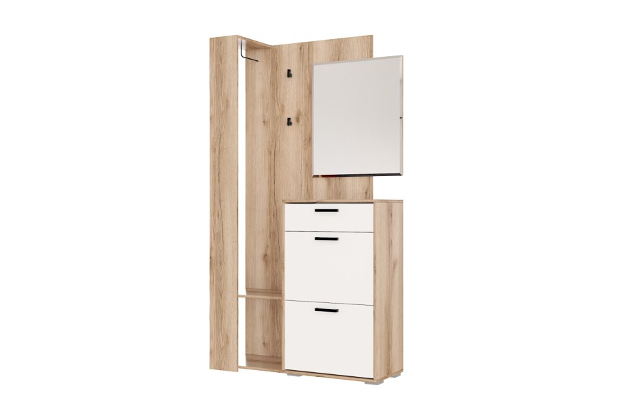 Прихожая №4 дуб Делано / белый