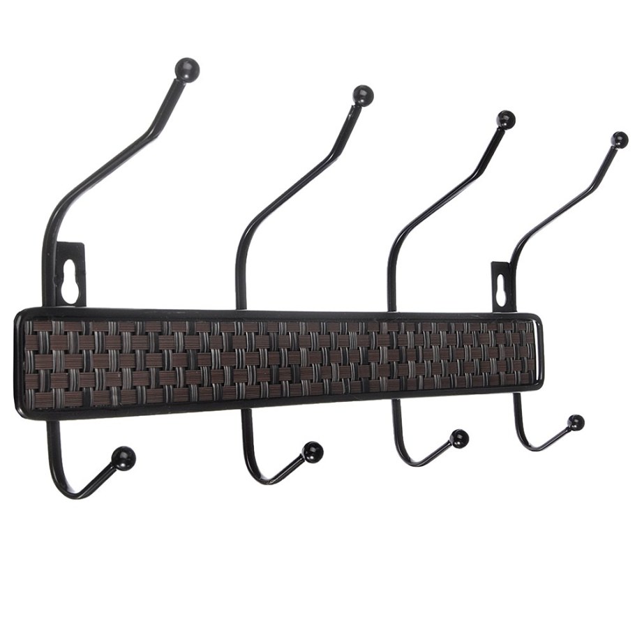 Вешалка настенная "плетенка", металл 4 крючка