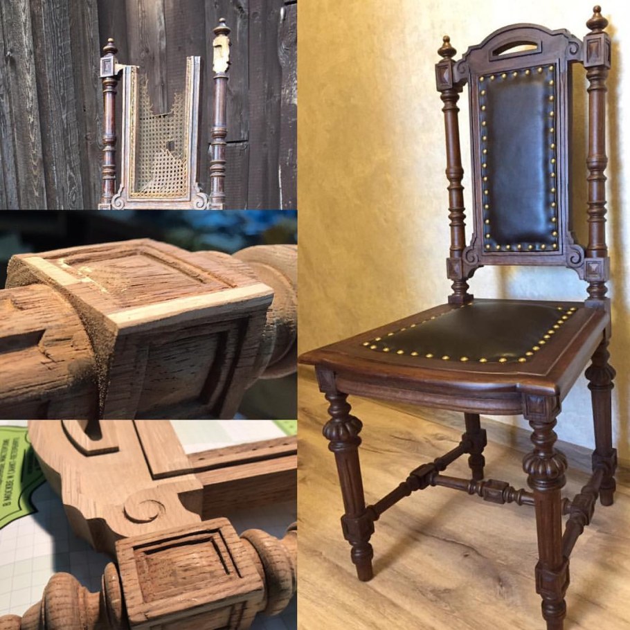 Отреставрированный дубовый стул