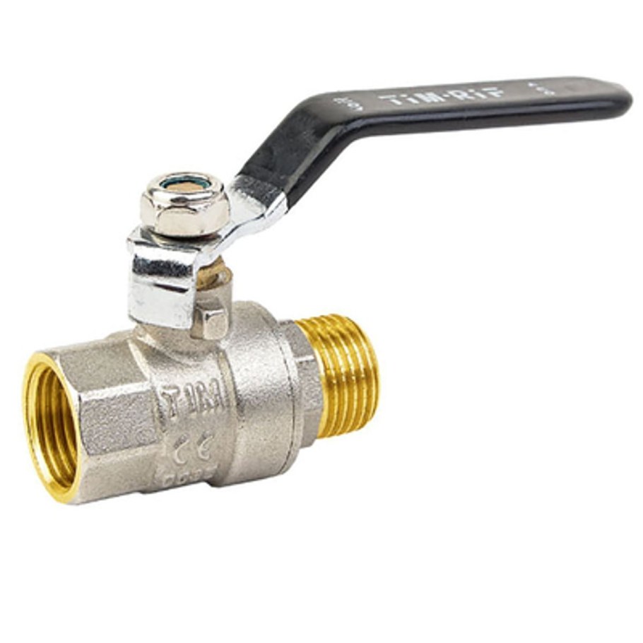 Кран шаровый угловой tim m319-4 муфтовый (ВР/НР), латунь