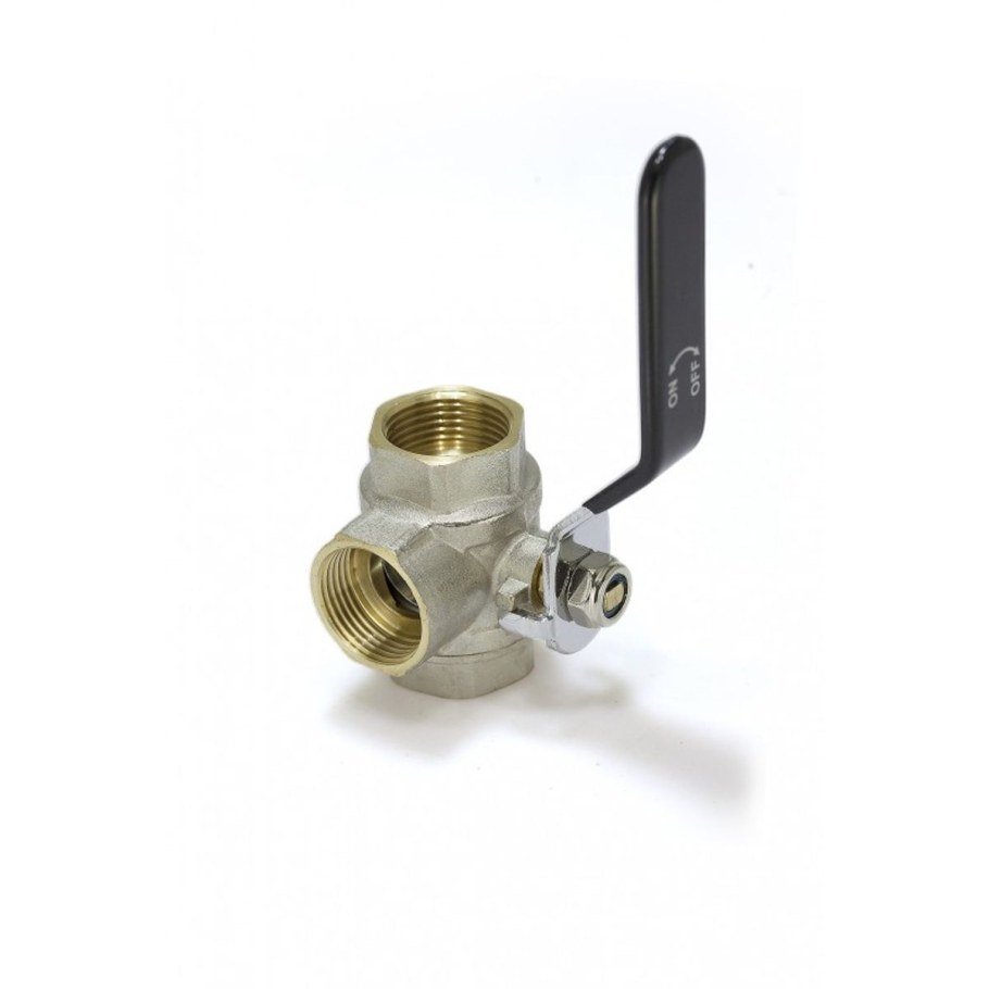 Кран шаровый трёхходовой т-типа 1" tim de1257xt