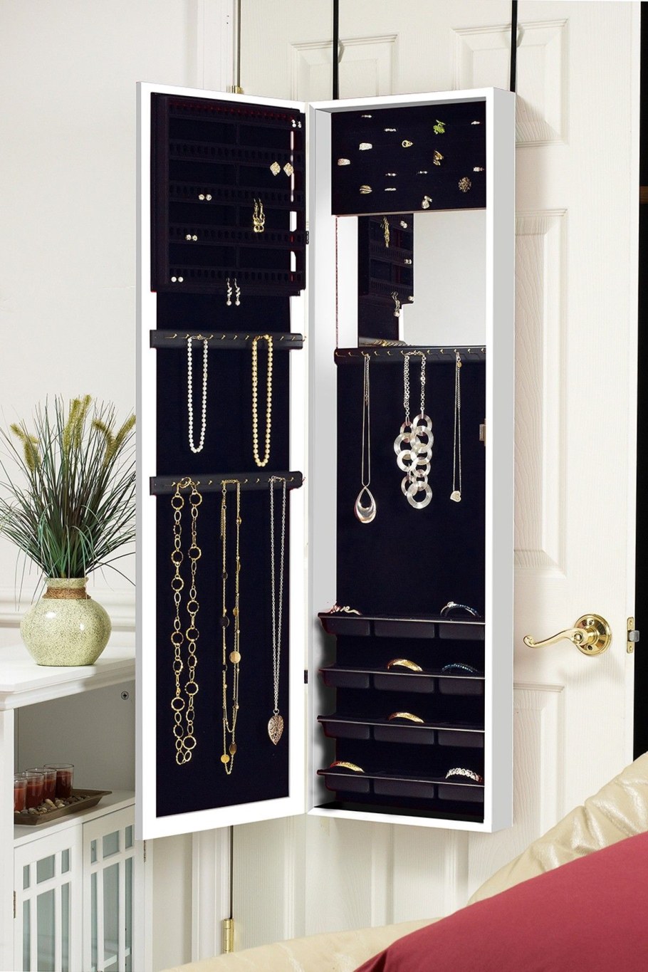 Зеркало шкафчик для бижутерии