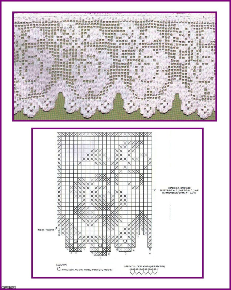 Схемы филейного кружева крючком