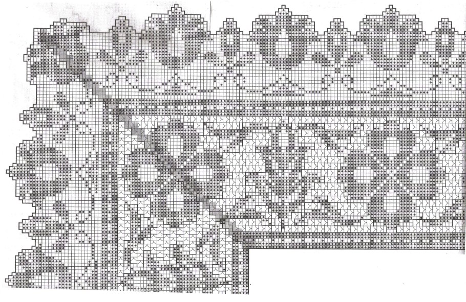 Филейная кайма для скатерти