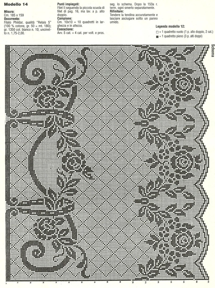 Шторы филейное вязание крючком схемы