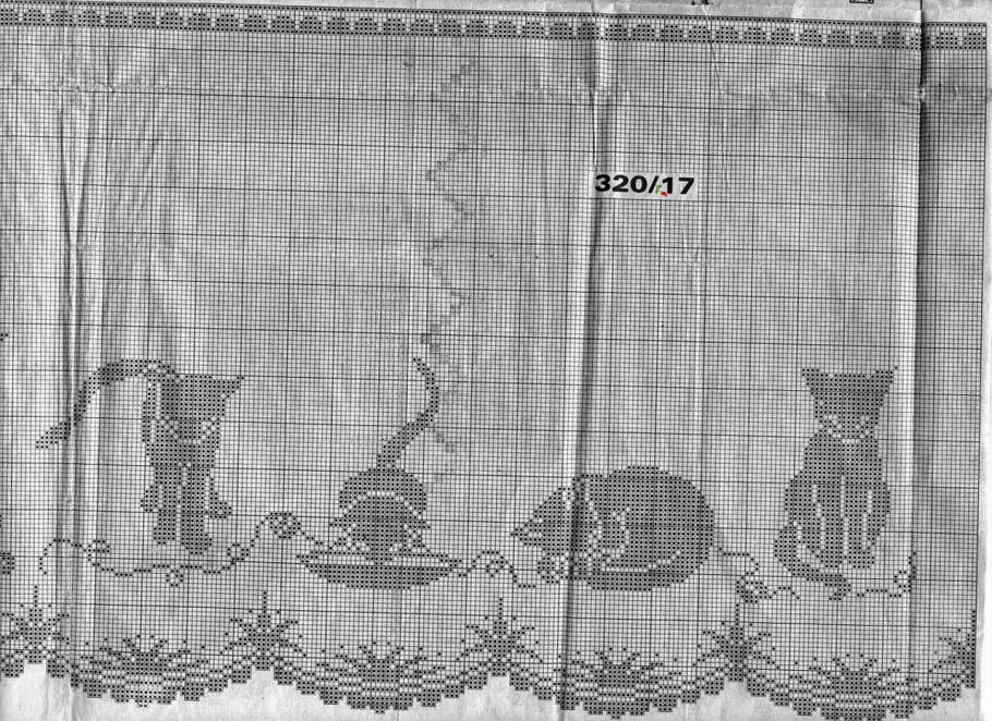 Филейное вязание крючком шторы