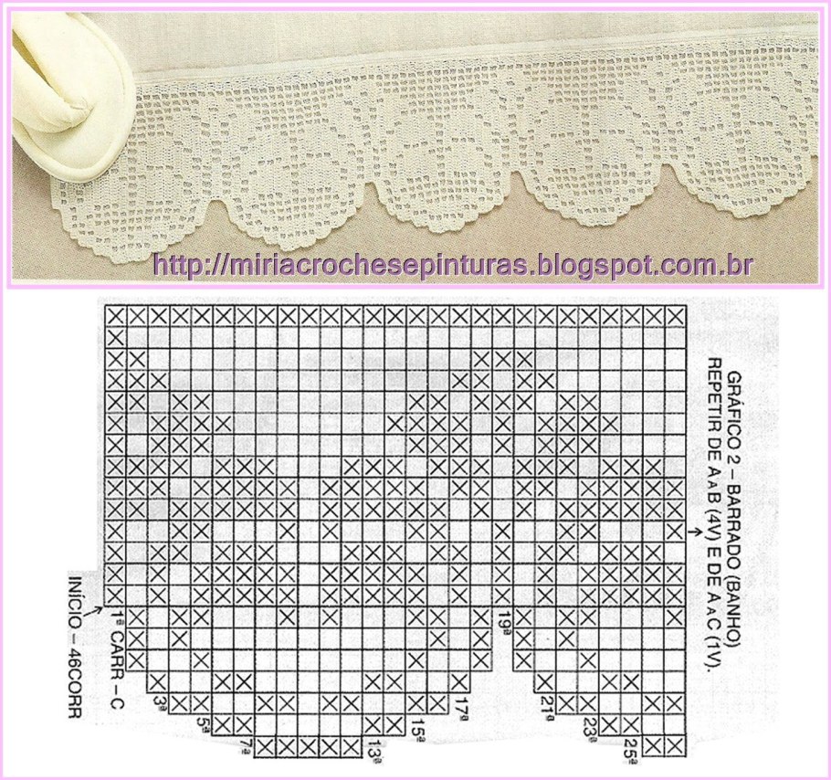 Кайма Подзор крючком схемы