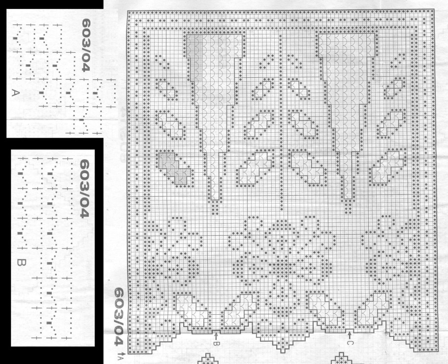 Филейное вязание крючком схемы занавески
