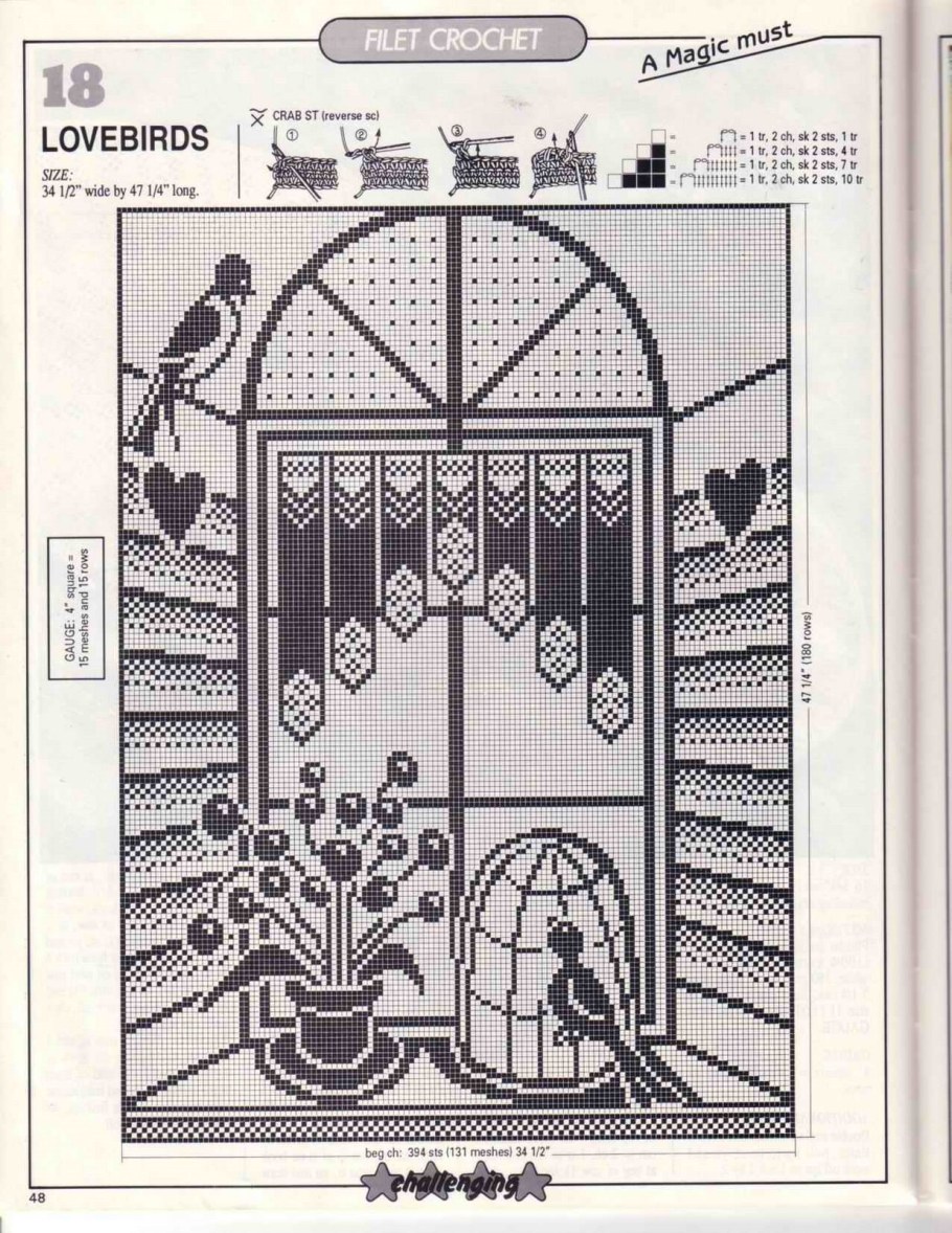 Занавеска Филейка крючком схемы