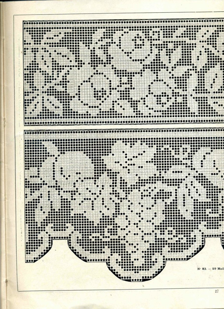 Филейная кайма крючком схемы