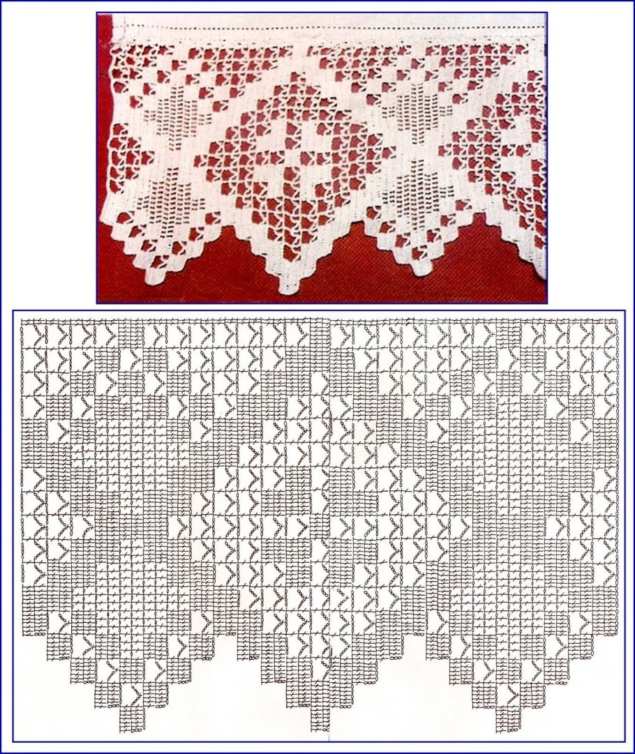 Филейное вязание Подзоров крючком