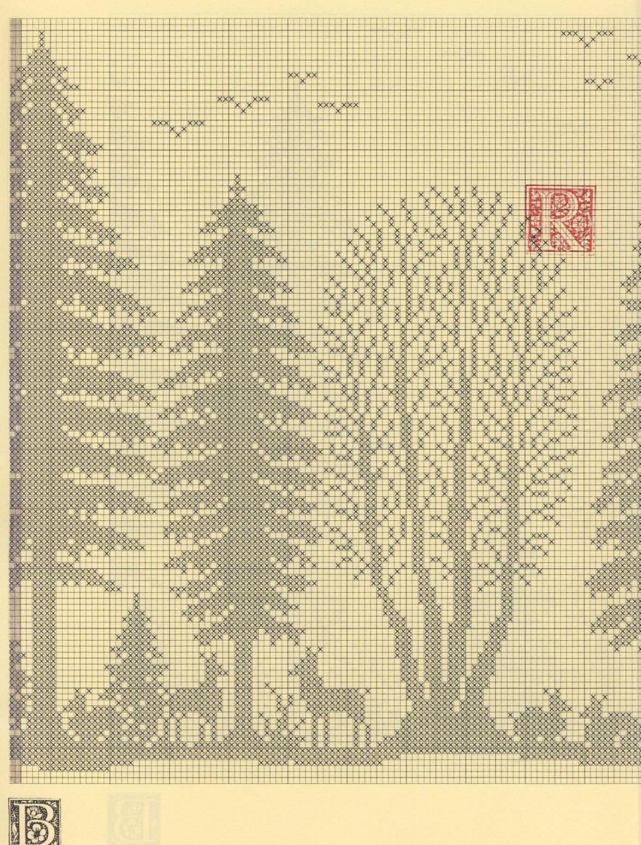 Филейное вязание крючком схемы занавески