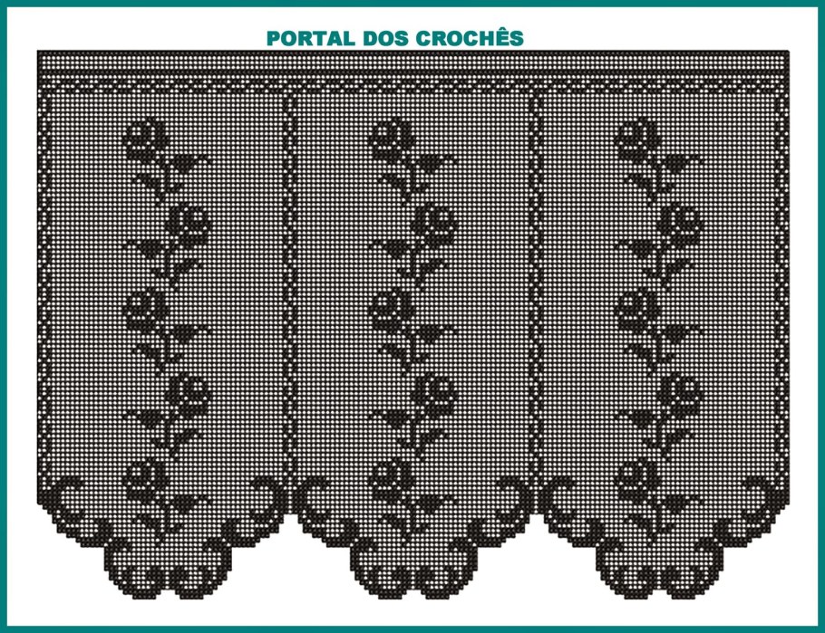 Шторы филейное вязание крючком схемы
