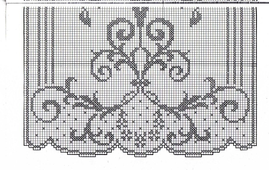 Филе крючком старинные узоры