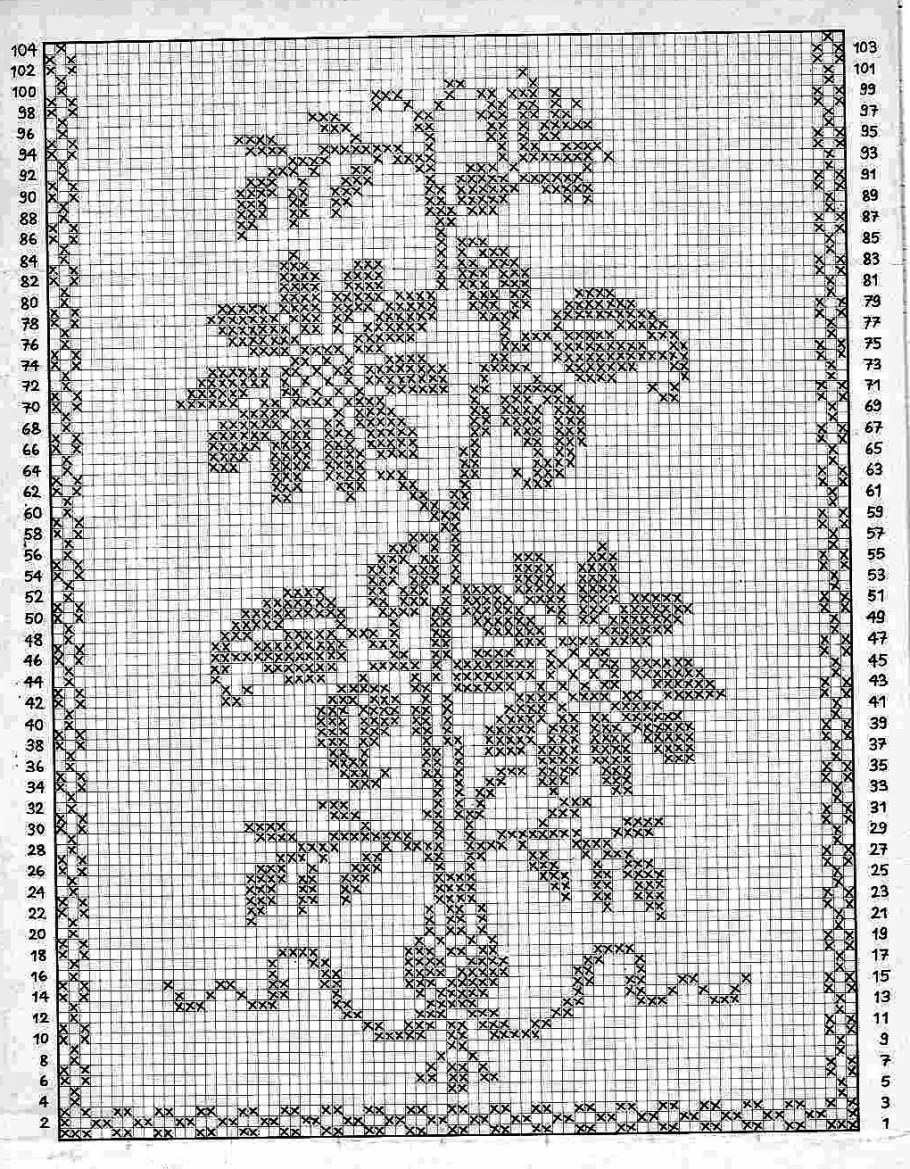 Филейное вязание крючком схемы занавески