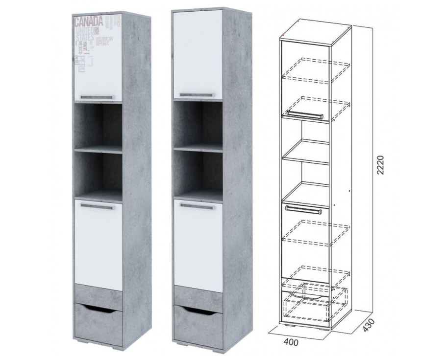 Св мебель Гарвард пенал